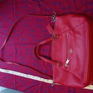 Coach Red Leather Crossbody Purse